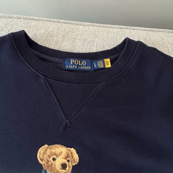 Polo by Ralph Lauren Dark Blue Sweater with Bear Motif - Picture 4 of 7